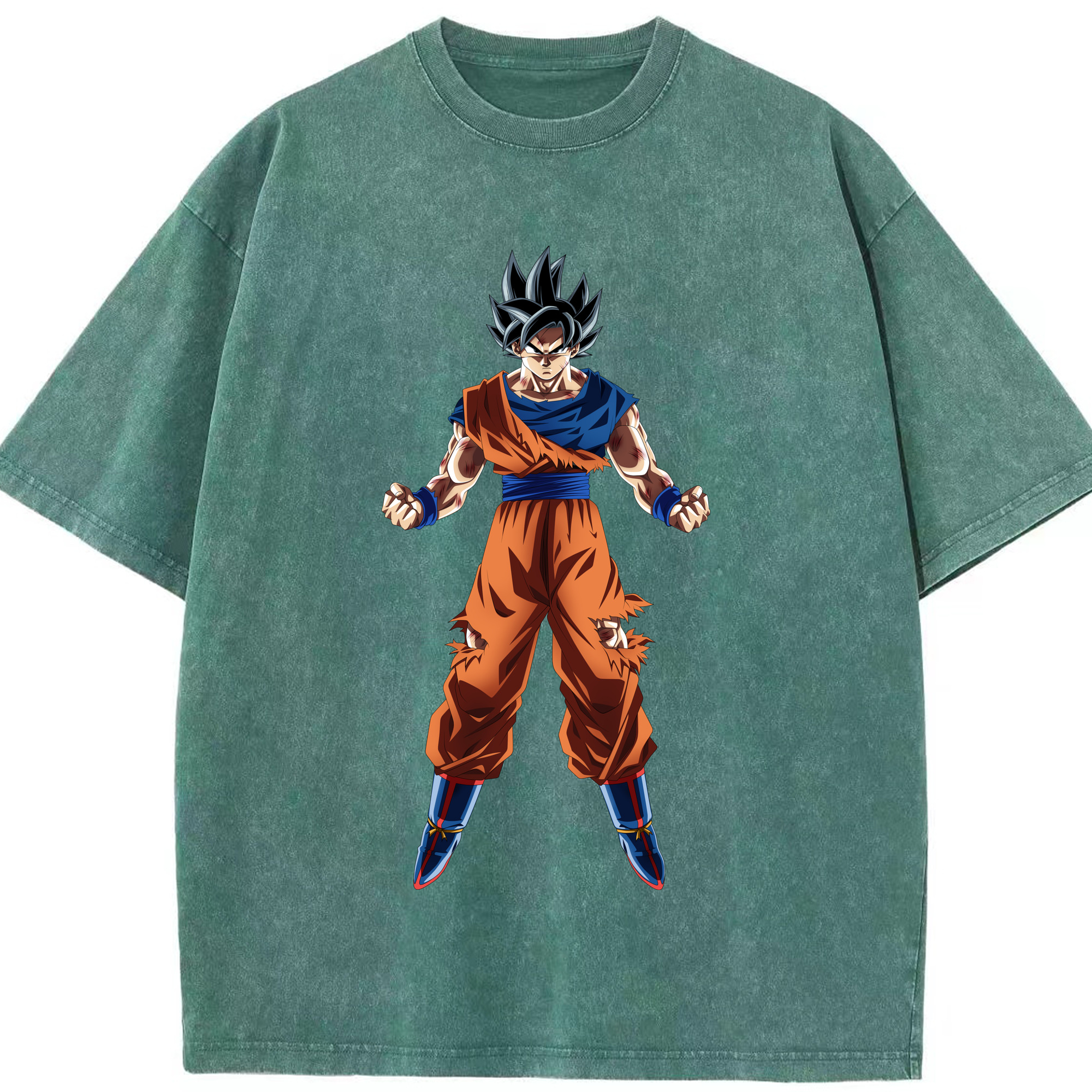 （画像用） ドラゴンボール 孫悟空（そん ごくう）Son Goku カカロット DRAGON BALL Kakarotto 綿100% ヴィンテージ風 半袖Tシャツ（フロントプリント）